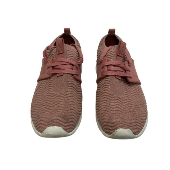 Rare Unique UGG Women Pink Knit Willow Sneakers Size 8.5 Comfy Shoes Vacation - Picture 3 of 9